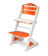 Detská rastúca stolička Jitro Plus Dvojfarebná - Oranžová + ľanový podsed.