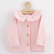 Dojčenský kabátik na gombíky New Baby Luxury clothing Laura ružový - Veľ. 62