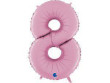 Fóliový balónik pastel ružová 66 cm číslica - 8