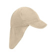 Detská šiltovka s krytím krku mušelín Ecru režná Esito - Veľ. XXS