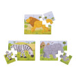 Puzzle 3v1 Bigjigs Toys - Safari zvieratká