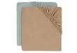 Prestieradlo napínacie 40/50 x 80/90 cm, 2 ks Jollein - Sea Green