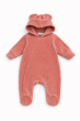 Dojčenský manchesterový overalek Teddy - púdrovo ružová - Veľ. 74