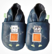 Kožené capáčky Barefoot Veľ. L (12-18 mes.) Hopi Hop - Robot
