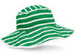 Detský klobúčik s UV Kidz Striped obojstranný - Zelený