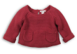 Sveter dievčenské s vreckami, Minoti červená - veľ. 80/86