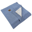 Eko pletená deka s podšívkou 100 x 80 cm - Jeans