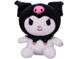 Kuromi plyšová 22 cm spandex sediaci My Melody & Kuromi - Čierna