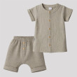 Dojčenská mušelínová košeľa s kraťasmi linen New Baby - Veľ. 56