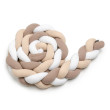 Pletený mantinel 360 cm T-Tomi - White + Beige + Mocca