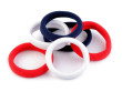 Gumičky do vlasov - Červená-modrá-biela