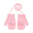 Palcové rukavičky so šnúrkou Princess 2–3 roky - Ružové