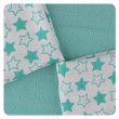 Bambusové plienkové obrúsky KIKKO bambus 30x30cm - 9ks - Turquoise Little Stars