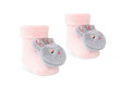 Dojčenské froté ponožky Zajačik, svetlo ružové Baby Nellys - Veľ. 68 - 80