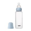 Antikoliková fľaša so silikónovým cumlíkom 270 ml Bibs - Baby blue