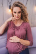 Tehotenské a dojčiace tričko Kangaroo milk & love ružovo hnedá - Veľ. XL