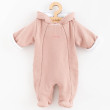 Zimná dojčenská kombinéza s kapucňou New Baby Frosty pink - Veľ. 62