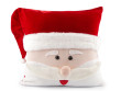 Vianočná plyšová obliečka na vankúš 43x43 cm - Santa