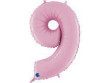 Fóliový balónik pastel ružová 66 cm číslica - 9