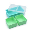 Silikónový bento box na desiatu 700 ml Melii - Modrý/mätový