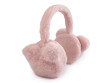 Kožušinové klapky na uši - Púdrová