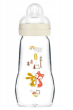 Detská antikoliková sklenená fľaša Feel Good 260 ml MAM - Béžová