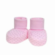 Dojčenské papučky malé bavlna Esito - Bodka ružová