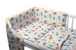 3-dielna sada mantinel s obliečkami Sny medvedíkov hnedá/biela Baby Nellys - 135x100 cm