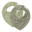Podbradník bandana 2 ks Little Dutch - Pure Sage
