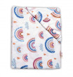 Bavlnená prestieradlo do postieľky 120 x 60 cm Baby Nellys - Dúha pastelová