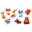 Náučné puzzle 8 zvieratiek Puzzlika - Lesné zvieratká
