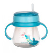 Hrnček športový so slamkou a závažím 250 ml Canpol babies - Modrá