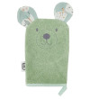 EKO Žinka bavlnená s uškami 20x15 cm Bear - Olive green