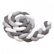 Pletený mantinel T-tomi 180 cm - White + Grey + Antracit