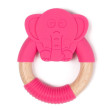 Bo Jungle hryzátko B-Teether Animal wood pink - Elephant