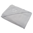 Detská froté osuška s výšivkou a kapucňou New Baby 100x100 cm - Sivá + medveď
