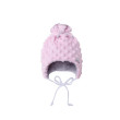 Detská zimná čiapka Minky Teddy ružová - Veľ. 34