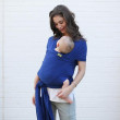 Nosítko detí / šatka Boba Wrap - Bamboo dark blue