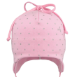 Dievčenská zaväzovacia čiapka s mašličkou Puntík RDX - Ružová Veľ. 0