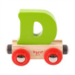 Vagónik drevenej vláčikodráhy Bigjigs Rail - Písmeno D