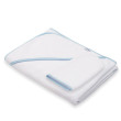 Detská froté osuška s kapucňou New Baby BASIC 100 x100 cm - Bielo-modrá