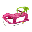 Plastové sánky s operadlom Baby Mix Snow Star - Ružové