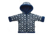 Kabátik s kapucňou dvojvrstvový na zips Bubliny Baby Service - Modrý Veľ. 56