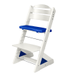 Detská rastúca stolička Jitro Plus biela - Modrý klin + modrý