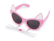 Párty/karnevalové okuliare mačka s ňufákom - detské - ružová
