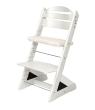 Detská rastúca stolička Jitro Plus biela - Čierny klin + ľanový