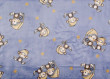 Deka flanell fleece 70 x 100 cm - Modrá opica