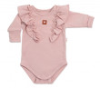 Rastúce body Nature s dlhým rukávom a volániky staroružovej Baby Nellys - Veľ. 50/56