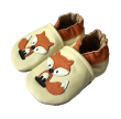 Kožené capáčky Barefoot Veľ. M (6-12 mes.) Hopi Hop - Líška krémová