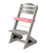 Detská rastúca stolička Jitro Plus Šedá - Čierny klin + ružový